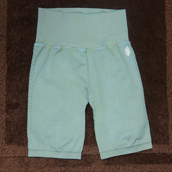 New Free People Good Karma Green Bike Shorts - Picture 7 of 9